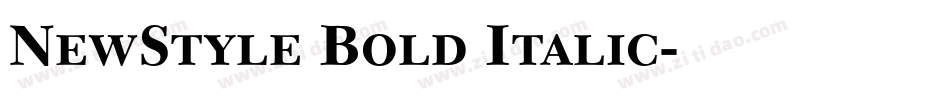 NewStyle Bold Italic字体转换